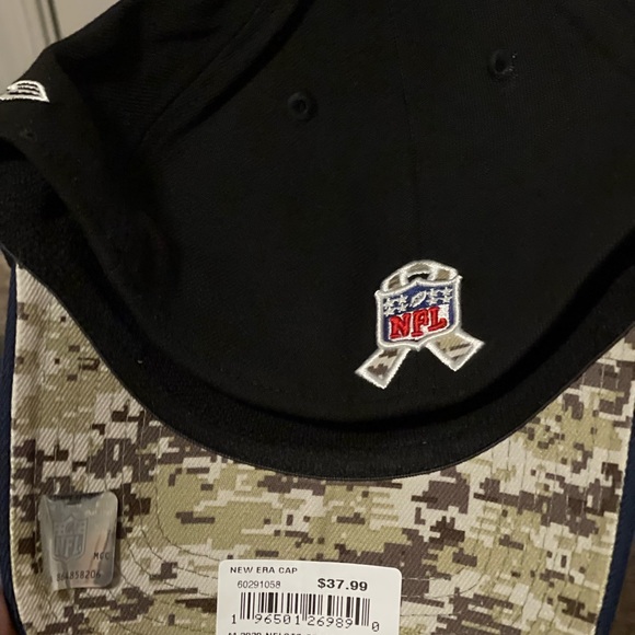 Seattle Seahawks New Era Black Blue Salute To Service 39THIRTY Flex Hat L/XL NEW - Picture 12 of 15
